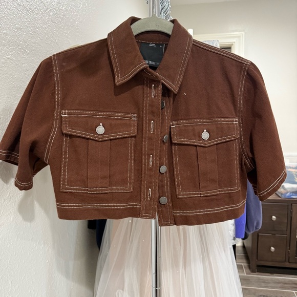 C/MEO Collective Jackets & Blazers - C/MEO Collective Chocolate Utility Jacket